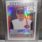 B.J. SZYMANSKI 2005 TOPPS CHROME REFRACTOR AUTO RC #D/500 REDS