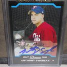 ANTHONY SWARZAK 2004 BOWMAN DRAFT PICKS IN-PERSON AUTO RC TWINS