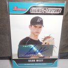 SEAN WEST 2006 BOWMAN SIGNS OF THE FUTURE AUTO RC MARLINS