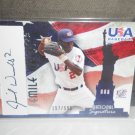 JEMILE WEEKS 2007 UD USA NATIONAL TEAM BLACK AUTO RC #D/595 ATHLETICS / ORIOLES