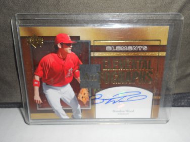 BRANDON WOOD 2007 UD ELEMENTS ELEMENTAL AUTOGRAPHS AUTO RC ANGELS /