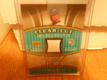 HANLEY RAMIREZ 2007 UD ELEMENTS CLEAR CUT ELEMENTS GU JERSEY AUTO RC #D/199 MARLINS / DODGERS