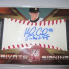 KYLE GIBSON 2009 DONRUSS ELITE EX. ED. PRIVATE SIGNINGS RED STITCH BLUE AUTO RC #D/50 TWINS