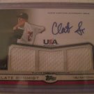 CLATE SCHMIDT 2011 TOPPS USA 18U NATIONAL TEAM TRIPLE JERSEY AUTO RC #D/214