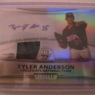 TYLER ANDERSON 2010 BOWMAN PLATINUM PROSPECTS REFRACTOR RELIC PATCH AUTO RC #D/740 ROCKIES