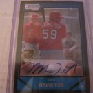 MARK HAMILTON 2007 BOWMAN CHROME PROSPECTS AUTO RC CARDINALS / BRAVES
