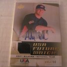 ANDY WILKINS 2009 UD SIGNATURE STARS USA FUTURE WATCH JERSEY AUTO RC #D/799 WHITE SOX