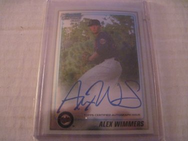 ALEX WIMMERS 2010 BOWMAN CHROME DRAFT PICKS AND PROSPECTS AUTO RC TWINS