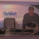 BRAD MILLER 2013 BOWMAN PLATINUM AUTOGRAPHED RELIC AUTO JERSEY RC MARINERS