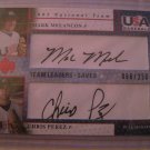 MARK MELANCON / CHRIS PEREZ 2005 UD USA NAT. TEAM DUAL SIGNATURES AUTO RC #D/250 YANKEES / PIRATES