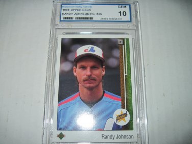 RANDY JOHNSON 1989 UPPER DECK PGA GEM MINT 10 ROOKIE RC EXPOS / MARINERS