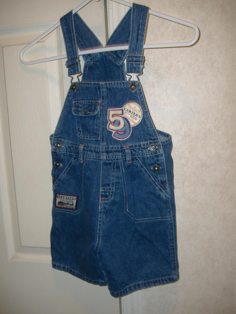 Boys Overalls Shorts By Carter's Size 4T