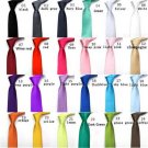 Men Tie Wedding Skinny Necktie Narrow Solid Color Polyester Ties Formal Casual Party Necktie 06
