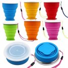 Portable Silicone Telescopic Drinking Collapsible Folding Cup Travel Camping Pink