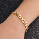 Men Women 18k Gold Plating Copper Bracelet  3:1 Figaro Chain Fashion Jewelry Dubai Punk Style