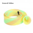 35mm 170cm Protector Bag Sheath Pole Sleeve Expanable Braided Mesh Fishing  Green and Yellow