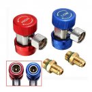 1PC R134A High Low Quick Coupler Adapter AC Manifold Gauge +Extractor Valve Core High quick coupler