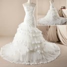 Strapless Wedding Dress Princess Tulle Lace Tiered Bridal Wedding Gown H131104 Strapless Wedding Dress Princess Tulle Lace Tiered Bridal Wedding Gown H131104
