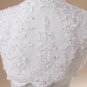 Bridal Vest Short Sleeves Lace Apliques white ivory Beads Stock Wedding Bolero Jacket RJ5