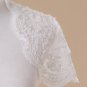 Bridal Vest Short Sleeves Lace Apliques white ivory Beads Stock Wedding Bolero Jacket RJ5