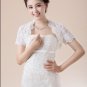 Bridal Vest Short Sleeves Lace Apliques white ivory Beads Stock Wedding Bolero Jacket RJ5