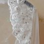 Bridal Vest 3/4 Sleeves Silver Lace Apliques white ivory Beads Stock Wedding Bolero Jacket RJ4