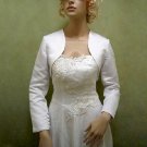 Bridal Vest Full Sleeves white ivory Satin Handmade Stock Wedding Bolero Jacket RJ22