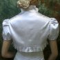 Bridal Vest Short Sleeves white ivory Satin Handmade Stock Wedding Bolero Jacket RJ33