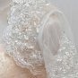 Bridal Vest Short Sleeves Silver Lace Apliques white ivory Beads Stock Wedding Bolero Jacket RJ2