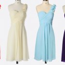 Stock Multi Colors Short Bridesmaid Dress A-line Chiffon Wedding Evening Party Dress MB04 Stock Multi Colors Short Bridesmaid Dress A-line Chiffon Wedding Evening Party Dress MB04
