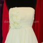 Strapless Short Bridesmaid Dress A-line Hi-low Purple Pink Green Chiffon Evening Dress MB11