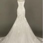 Strapless Wedding Dress Trumpet Lace Red White Ivory Bridal Bridal Wedding Gown CS3