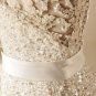 Cap Sleeves V-neck Wedding Dress A-line See Through Pearl Bridal Wedding Gown H13105