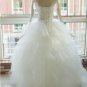 A-line Wedding Dress Princess Strapless Feather Rhinestones Wedding Ball Gown H1312