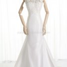 CAP Sleeves Wedding Dress Mermaid Lace Taffeta Bridal Dress H13175