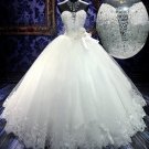 Strapless Sweethart Wedding Dress Princess Crystal Rhinestones Bridal Wedding Gown H131129