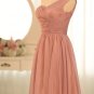 Short Bridesmaid Dresses Coral Tulle A-line One Shoulder Wedding Party Dress MB147