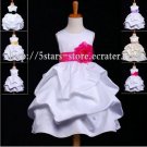 Custom Satin Flower SASH Girl's Wedding Party Prom Gown Flower Girl Dress Custom Satin Flower SASH Girl's Wedding Party Prom Gown Flower Girl Dress