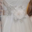 Strapless Bridal Ball Gown with Flower Sweetheart Sleeveless Crystal Long A-Line Wedding Dress W103 Strapless Bridal Ball Gown with Flower Sweetheart Sleeveless Crystal Long A-Line Wedding Dress W103