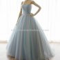 Princess Sweetheart Evening Dress Beading Crystal Criss-Cross Tulle Wedding Party Prom Dress EP16