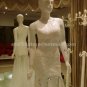 White Pink  Long Evening Dress Lace Tulle Crystal Mermaid Wedding Party Prom Gowns EP20