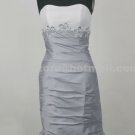 Elegant Mother of the Bride Dress and Jacket White and Silver Taffeta Mother of the Bride Dress Mm05