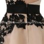 2015 Sexy Mini One Shoulder Cocktail Dresses Lace And Applique A-Line Organza Party Dresses CL05