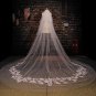 Bridal Wedding Veils Cathedral Cut Tulle 3 Meters Lace Ruffles white ivory Wedding Veil V4
