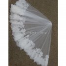 Stock Bridal Wedding Veils Elbow Length 2 T Beading Tulle Wedding Veil V15