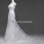 Strapless Wedding Dress Red White Ivory Bridal Mermaid Lace Sequins Wedding Gown BL01