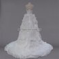 Strapless A-Line Bridal Dress Sweetheart Crystal Stones Tiered Ruffles Luxury Wedding Dresses Bl05