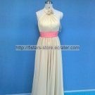 New Bridesmaid Dresses Coral Chiffon A-line Collar Evening Party Formal Dress MB171
