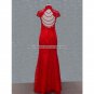 Red Chinese Robes Wedding Formal Gown Collar Hollow Back Lace Long Evening Prom Dress MM028