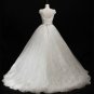 Cap Sleeves Bridal Ball Gown Crystal Jewelry Lace Tulle Luxury Wedding Dresses Bl20